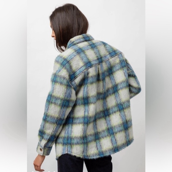 Rails Turner Shirt Jacket Cobalt Lime Smoke ๐ - Picture 3 of 5